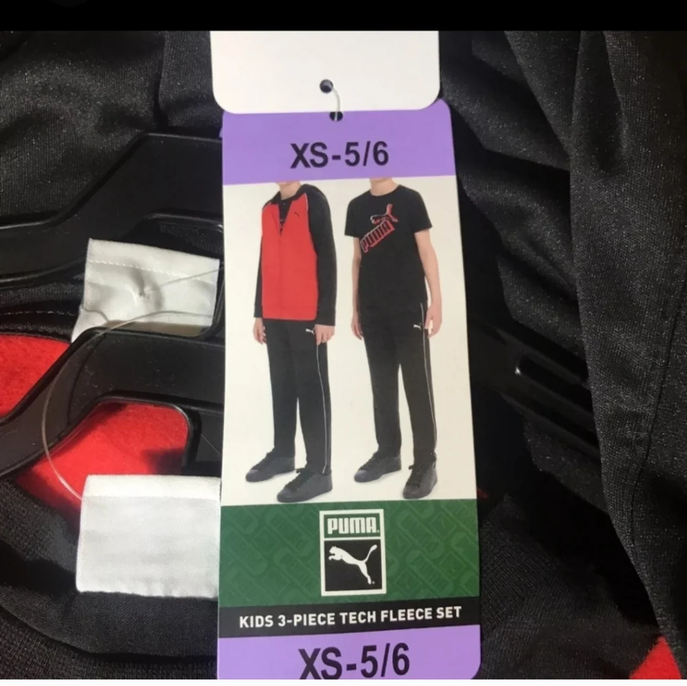 Puma Boys 3-Piece Tech Fleece Hoodie, Tee & Jogger Set nwt - Picture 7 of 7